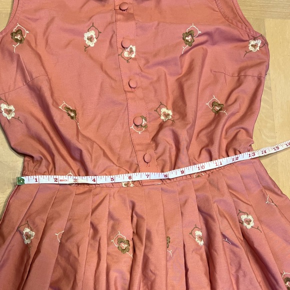 Betsey Johnson Pink Peter Pan Collared Floral Dress - Picture 5 of 6